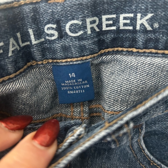 Falls Creek Dark Wash Bootcut Boys 14 Boys Kids Jeans - Picture 2 of 8